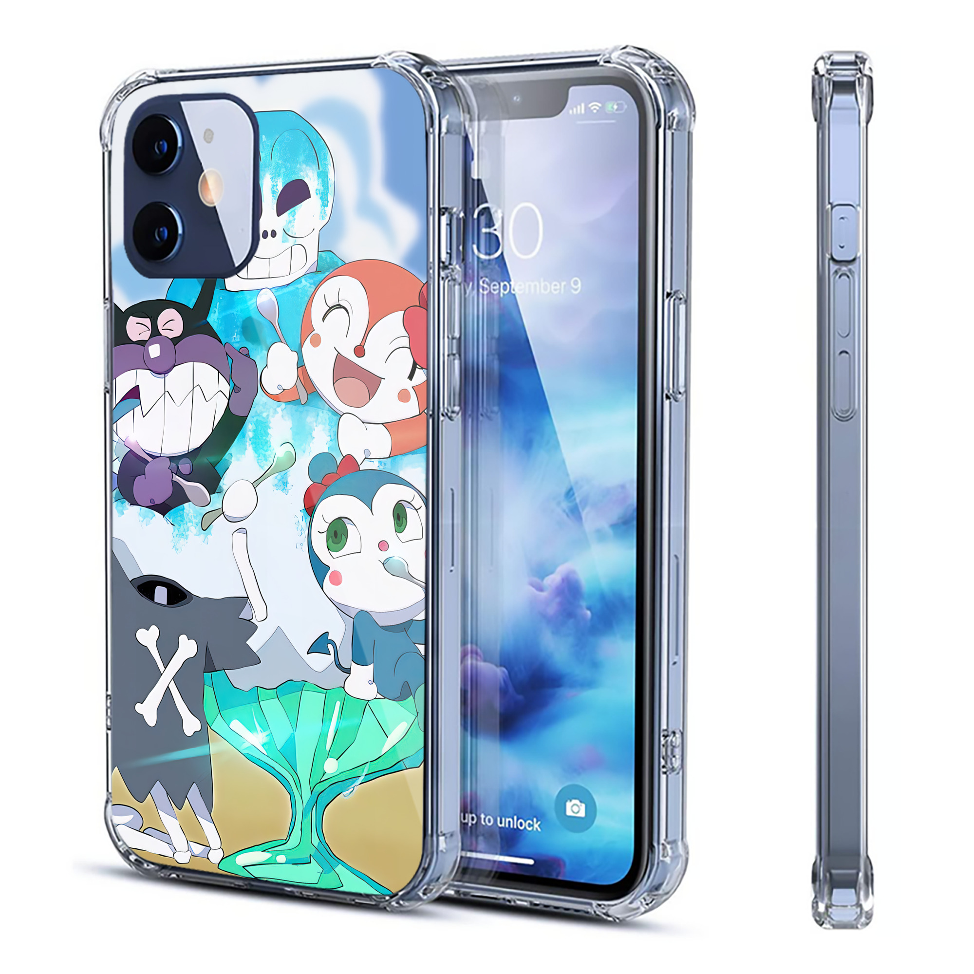 （画像用） アンパンマン Anpanman 【iPhone 12シリーズ対応】透明スマホケース（クリアソフトケース）